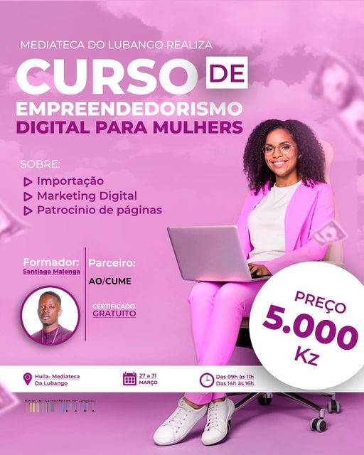 Curso de empreendedorismo digital para Mulheres